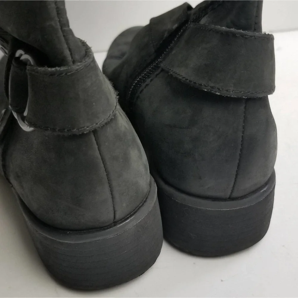 Clarks Orinocco Black Leather Tall Boots Size 6M